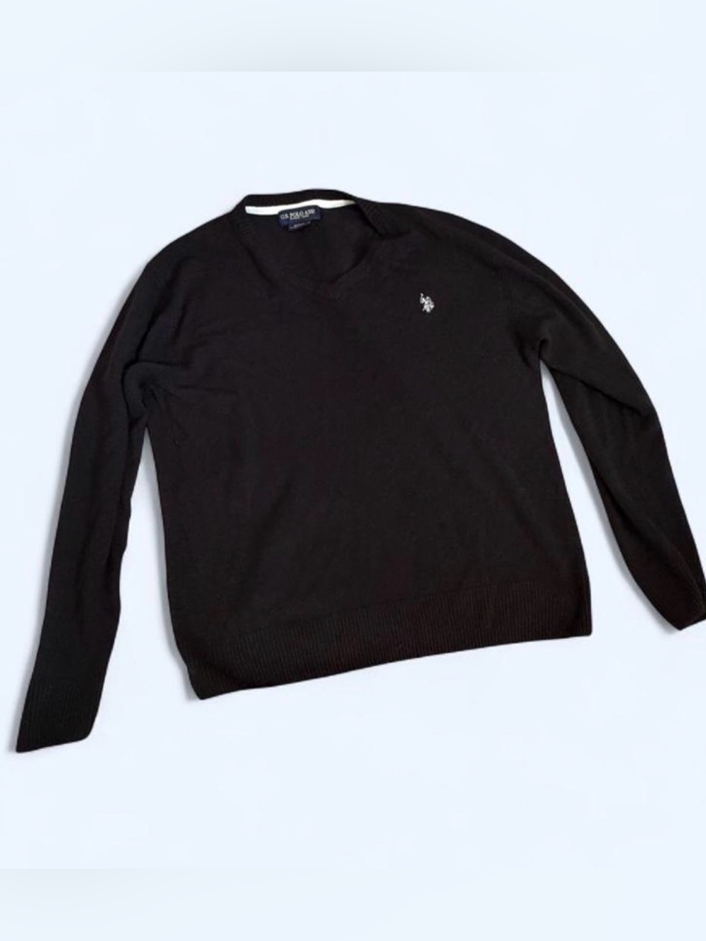 U.S. Polo Assn. Black V-Neck Pullover Sweater